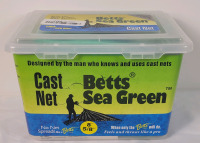 Betts Sea Green Fishing Casting Net . 8ft. Diameter with 5/8" Square Mesh .