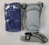 New - Stanley Water Bottle Carrier Bags with Shoulder Strap , Blue & Grey .