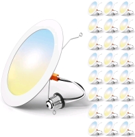 New - FREELICHT 24-Pack Retrofit 6" LED Recessed Lighting , Dimmable Flat LED Can Lights, 10W=110W, 1000LM | Retails for Over $100