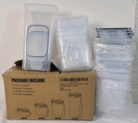 New - KEMETHY 15 Pack Airtight Food Storage Containers with Lids .