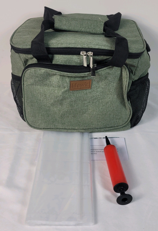 New - Lifewit Large Cooler Bag with Shoulder Strap & 16pc Wine Bottle Travel Protector Bags