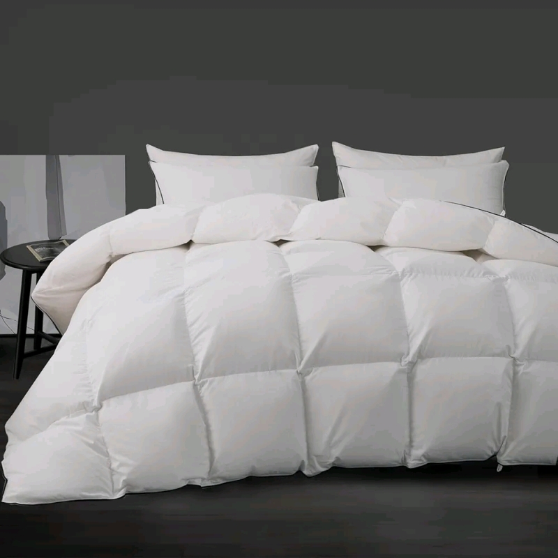 New HYVIF Down Fiber Comforter Oversized King Size - Down and Feather Fiber Core for All Seasons -Fluffy and Cozy Comforter Duvet, (120 X 98&rdquo;) Retails $175