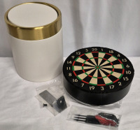 New Ruthless 6" MINI Desktop Dartboard & Mini Trash Can