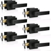New - Onateel 6-Pack Modern Black Door Handles Privacy Door Levers | Retails for Over $100!