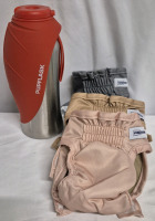 New Travel Pupflask & 3 Vuncessin sz Small Pet Diapers