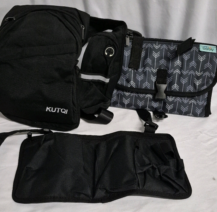 New Cross Body Bag with Travel Baby Changing Pad/Bag & Stroller Cup Holder