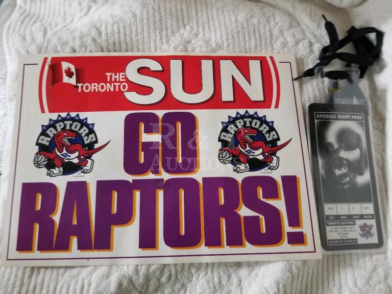 1995 Toronto Raptors Inaugural season first NBA game ticket opening night pass