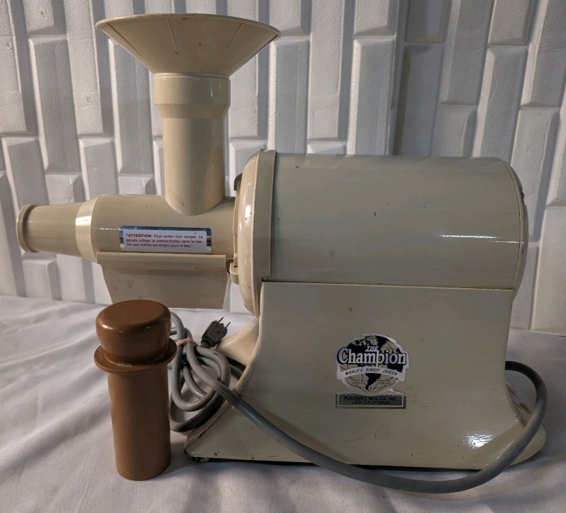 Vintage Plataket Manufacturing "The Champion" World's Finest Juicer.