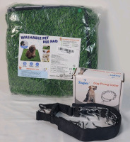 New - Washable Pet Pee Pad , Size Unknown & Supet Dog Prong Collar .
