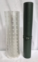 New Office Lot - Green Desk Mat 17 by 62" & Plastic Carpet Protector 15 by 45"