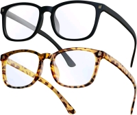 New livho 2 Pack Blue Light Blocking Glasses Computer Glasses for Women and Men Eyewear Frame Bluelight Glasses and UV Glare