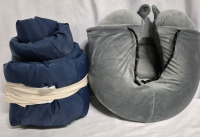 New Brookstone Memory Form Travel Neck Rest & Infinity Travel Pillow Retails $67