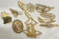 Great Jewelry lot - 10 Brooches