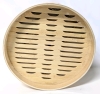 New 10 inch 2-Tier Bamboo Steamer Basket Set with 2 Pairs of Chopsticks, 1 Sauce Dish & 20 Disposable Liners + Foldable Bamboo Picnic Table with 4 Wine Glass Holders (15.75" x 12.25" x 5.75" Tall) - 5