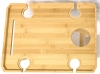 New 10 inch 2-Tier Bamboo Steamer Basket Set with 2 Pairs of Chopsticks, 1 Sauce Dish & 20 Disposable Liners + Foldable Bamboo Picnic Table with 4 Wine Glass Holders (15.75" x 12.25" x 5.75" Tall) - 7