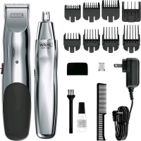 New - Wahl Groomsman Rechargeable Beard Trimmer kit . Mustaches, Nose Hair, and Light Detailing and Grooming with Bonus Wet/Dry Battery Nose Trimmer &ndash; Model 5622