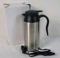 Car Electric Kettle, 750ml 24V Portable Electric Truck Kettle Stainless Steel Car Kettle Boiler