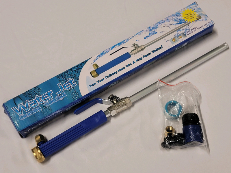 New - Water Jet Cleaning Solution Hose Hydro Jet Washer Wand . Measures 17" Long