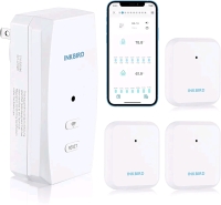 New - INKBIRD Smart Hygrometer Thermometer 3 Pack, Indoor Smart Gateway Outdoor Temperature Humidity Monitor, Wireless Temp Gauge with App Alert .
