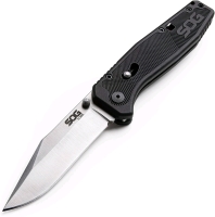 New SOG Flare Assisted Folding Knife | GRN Handle | 8CR13MOV Stainless Steel Blade | 3.5" Blade, Overall Length 8", 3.2oz, Satin Polished