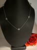 Choker Necklace Faceted Clear Stones CZ Line Bracelet Safety Bar - 2