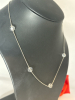 Choker Necklace Faceted Clear Stones CZ Line Bracelet Safety Bar - 3