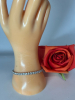 Choker Necklace Faceted Clear Stones CZ Line Bracelet Safety Bar - 4