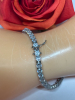 Choker Necklace Faceted Clear Stones CZ Line Bracelet Safety Bar - 5