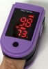 New ZacUrate 500DL Purple Finger Pulse Oximeter with Silicone Case, Cord & 2 AAA Batteries - 3