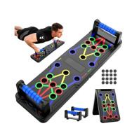 New | Pushup Board, Foldable Heavy-Duty Strength Training Tool for Perfect Pushups | 9-in-1 Multi-Color Push Up Board System Sturdy and Durable Design for Home Gym Workouts