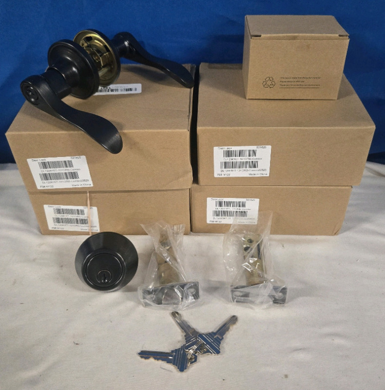 4 New | Door Lock Combo Kit Sets | W/ Installation Hardware | * Retails For $40 *