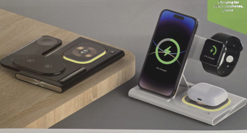New | 3 In 1 Night Light Foldable Wireless Charging Station | Model A80