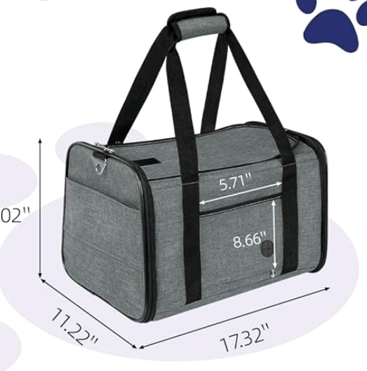 New Yudodo Small Pet Carrier 25lbs - 17.25 " L x 11.25" W x 11" H