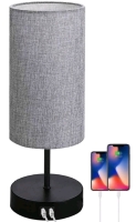 New Table Lamp 11.5" Tall Pull Chain with USB A & C Ports