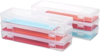 6 New Novelinks Clear Plastic Art & Craft Containers