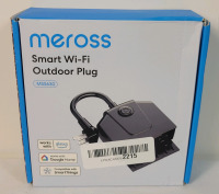 New - Meross Smart Wi-Fi Outdoor Plug . Compatible with Google & Apple