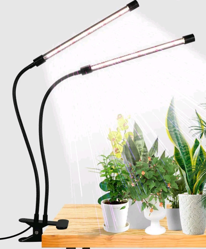 New - GooingTop Dual LED Grow Light,6000K Full Spectrum Clip Plant Growing Lamp with White Red LEDs for Indoor Plants . Model # JH20
