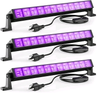 New - Atfoyer 3-Pack 40W LED Black Light Bar with Plug & Switch. Bars measure 15.5" Wide .