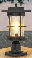 New 2-Pack Dusk To Dawn Outdoor Post Light Fixtures (Bulbs Not Included) 15" Tall | Retails for Over $200