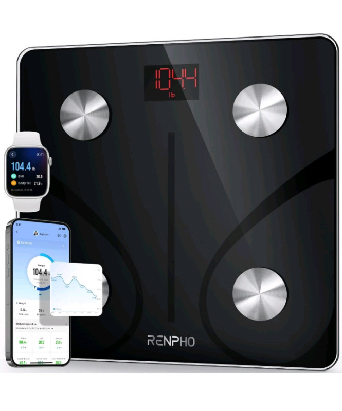 New | Renpho Elis 1 Smart Bluetooth Body Weight Scale | W/ Full Body Analysis