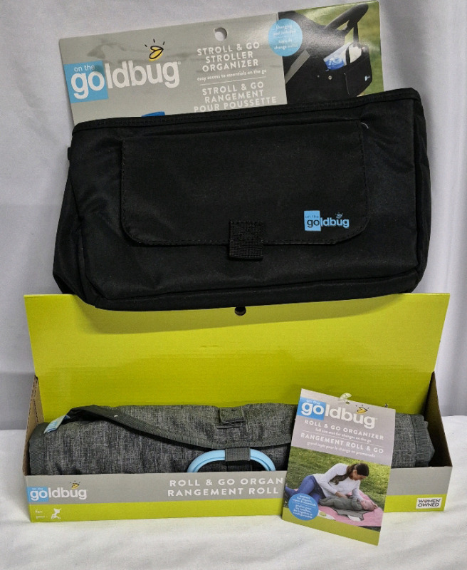 2 New On The Goldbug Stroller Organizer and Roll & Go Change Pad Organizer