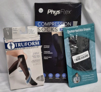 New Compression Socks sz L/XL, Compression Gloves, & Compression Knee Highs