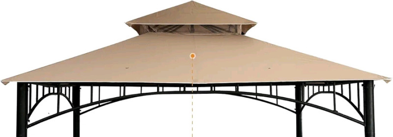 New - Kettrick Replacement Canopy Roof Cover Top , 10ft&times;10ft for Madaga Gazebo (Khaki) .