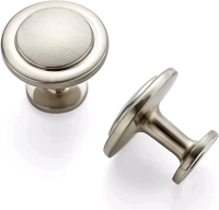 New - Ravinte 30-Pack 1 1/4" Kitchen Cabinet Knobs / Dresser Knobs / Drawer Knobs , Brushed Nickel Zinc . 30 Knobs , 30 1" Mounting Screws & 30 1 3/4" Mounting Screws