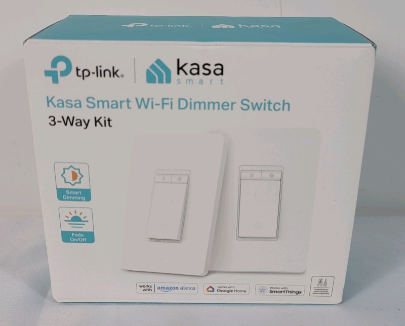 New - TP-Link Kasa Smart Wi-Fi Dimmer Switche 3-Way Kit , Pair . Compatible with Amazon , Goggle & SmartThings