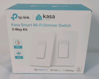 New - TP-Link Kasa Smart Wi-Fi Dimmer Switche 3-Way Kit , Pair . Compatible with Amazon , Goggle & SmartThings
