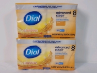 New , Sealed - 16 DIAL Advanced Clean Deodorant Bar Soap . Sixteen (16) 4oz. Soap Bars