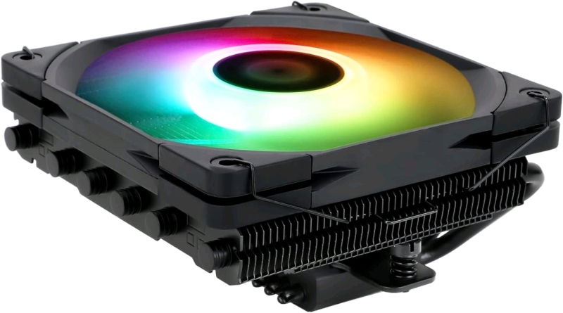 New , Sealed - Thermalright AXP-120-X67 Black ARGB Low Profile CPU Air Cooler with Quite 120mm TL-C12015B-S Low Profile PWM Fan, 6 Heat Pipes, 67mm Height, for AMD AM4/Intel LGA 1700/1150/1151/1155/1200/2011/2066