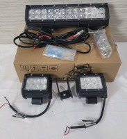 Nilight 3pc. 20"Spot Flood Combo LED Off Road Led Light Set . 18w 4Inch Spot LED Pods with 16AWG Wiring Harness . Cannot Confirm if Complete or not
