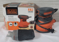 Black & Decker 5" Random Orbit Sander w/Dust Bag . Tested Working . Model BDER0100